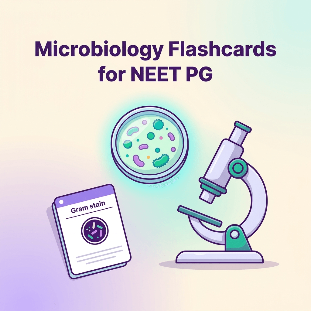 Microbiology Flashcards for NEET PG: High-Yield Bacteria, Viruses, and Culture Workflow | Floww Medical Learning
